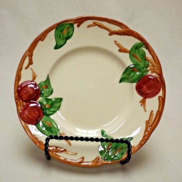 Franciscan Earthenware Hand Painted Set of 4 - 6 3/8" Bread & Butter Plates USA - Picture 11 of 12